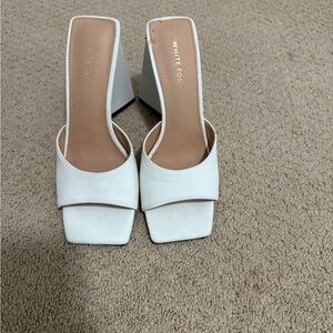 Women's White Heeled Sandals